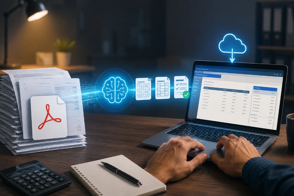 AI Data Entry and Tally Sync Mockup